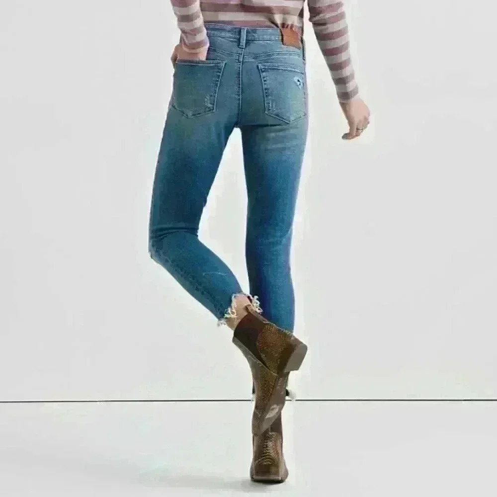 Lucky Brand Ava Mid Rise Skinny Jean Blue Via Alca - Picture 3 of 4